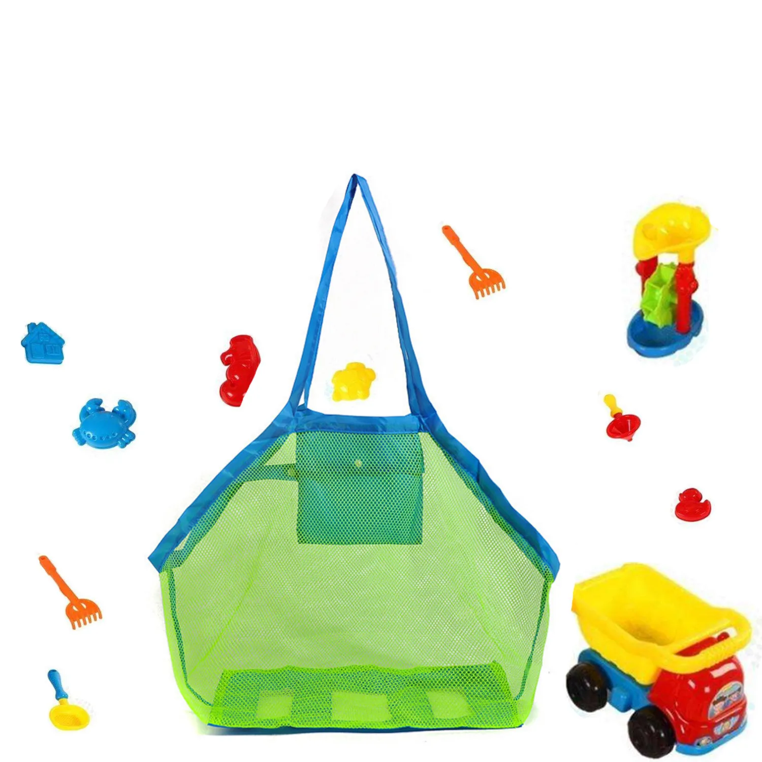 Bolsa de playa de malla transparente para niños – Resistente y práctica - imagen 5