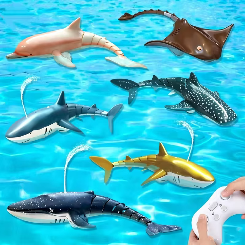 Tiburón RC con spray para bañera y piscina infantil - imagen 5