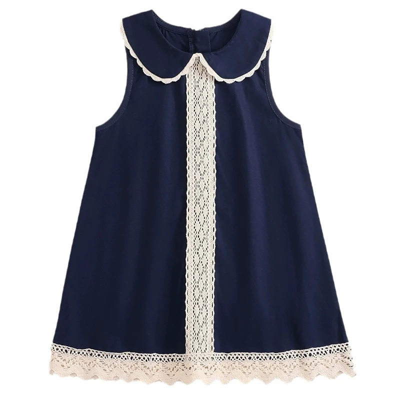 Vestido niña verano con encaje y cuello de muñeca - imagen 4