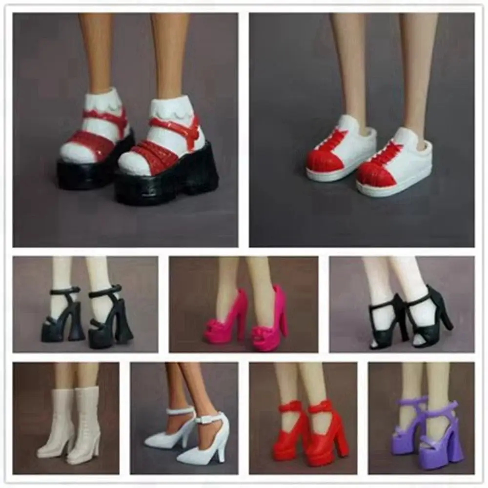 Botas de tacón para muñeca estilo supermodelo de juguete