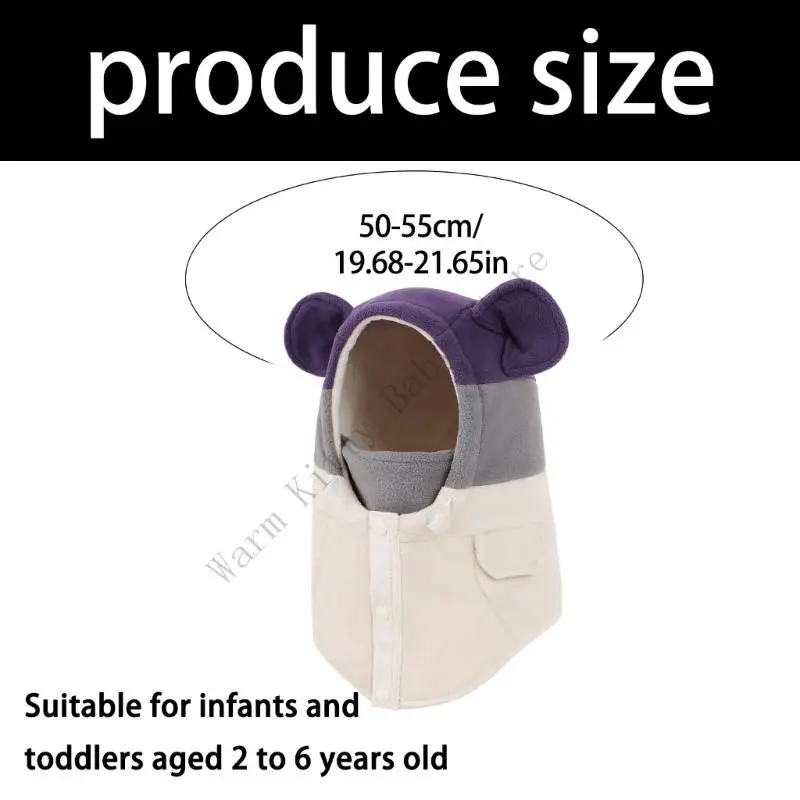 XXFE Capucha para bebé con banda elastica y ajuste seguro - imagen 3