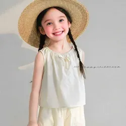 Conjunto verano infantil con chaleco y pants holgado