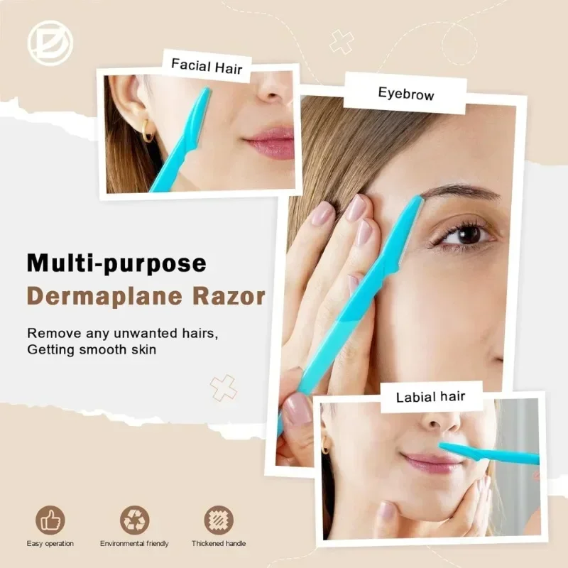 Afeitadora segura para cejas con cuchillas y estuche - imagen 4