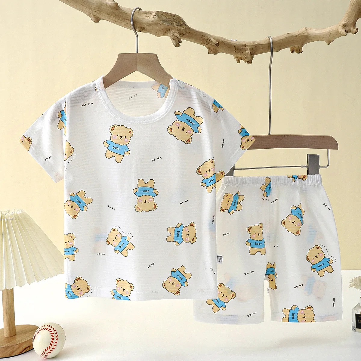 Pijama infantil manga corta – Algodón suave con dibujos animados - imagen 4
