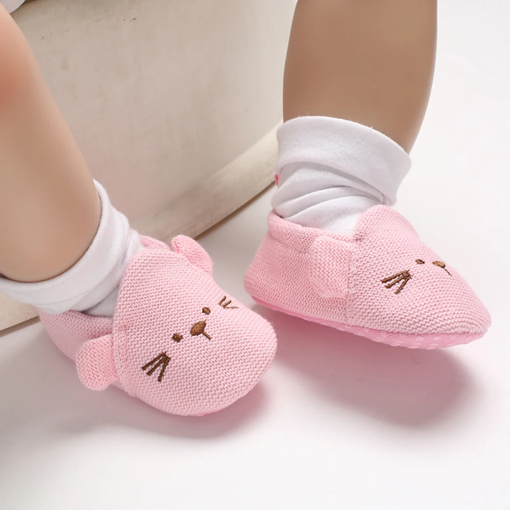 Tregren zapatos de cuna antideslizantes tejidos en algodón suave - imagen 4