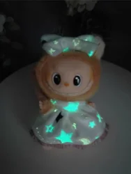 Falda luminosa Labubu para muñeca – vestido de fiesta con lazo