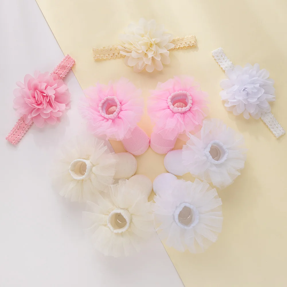 Diademas de encaje floral para bebé