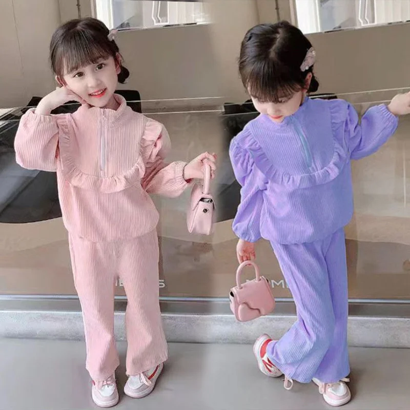 Conjuntos de otoño para niñas – Sudadera manga larga y pantalones - imagen 3