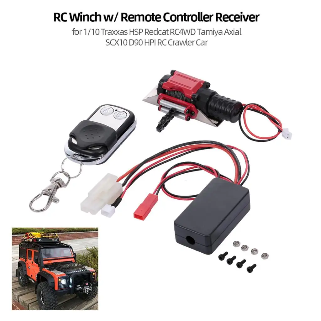 Winche para coche RC con mando inalámbrico de metal Axial TRX4 - imagen 2