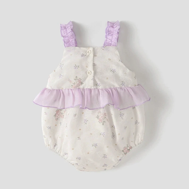 Vestido veraniego para niña de algodón floral con sombrero incluido - imagen 2