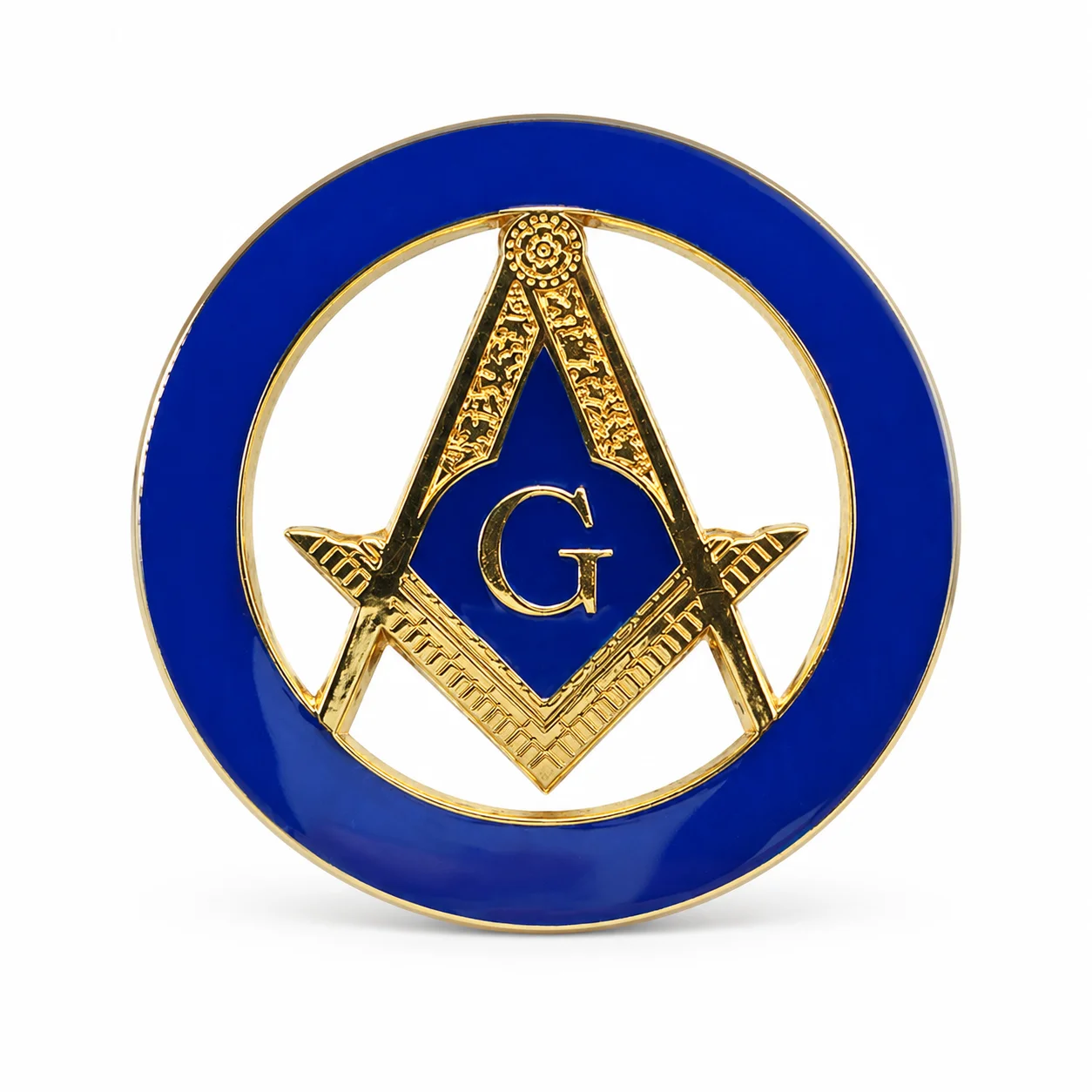 Pegatina Square Compás azul negro – Insignia coche vintage