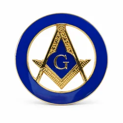 Pegatina Square Compás azul negro – Insignia coche vintage