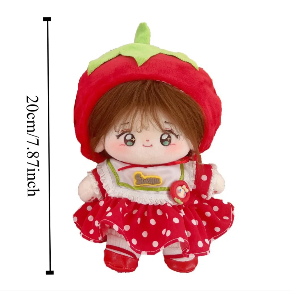 Conjunto de ropa para muñeca de 20 cm con falda y sombrero