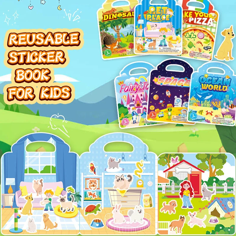 Libros de pegatinas reutilizables DIY con efecto gelatina y burbujas - imagen 3