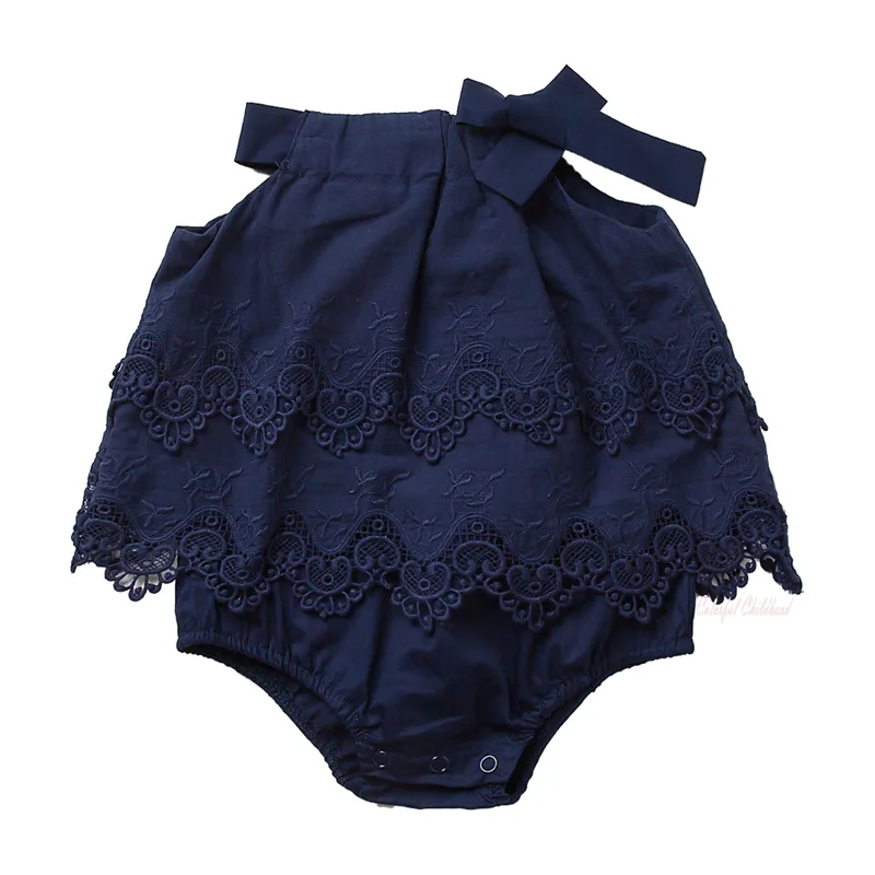 Pelele de encaje con tutú para bebé niña de algodón suave - imagen 2