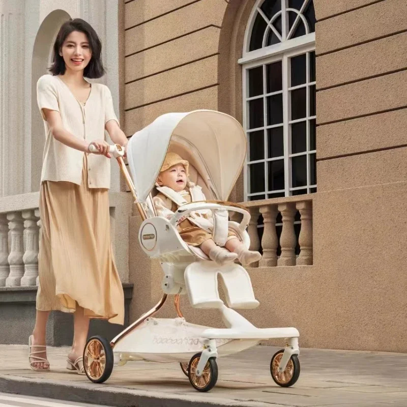 Cochecito de bebé V9 plegable ligero con asiento alto cómodo - imagen 5
