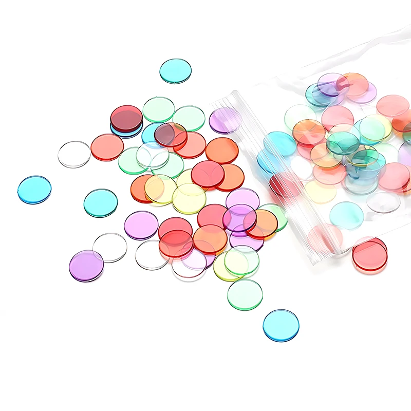 Fichas de bingo redondas multicolor para conteo y juego en mesa - imagen 5