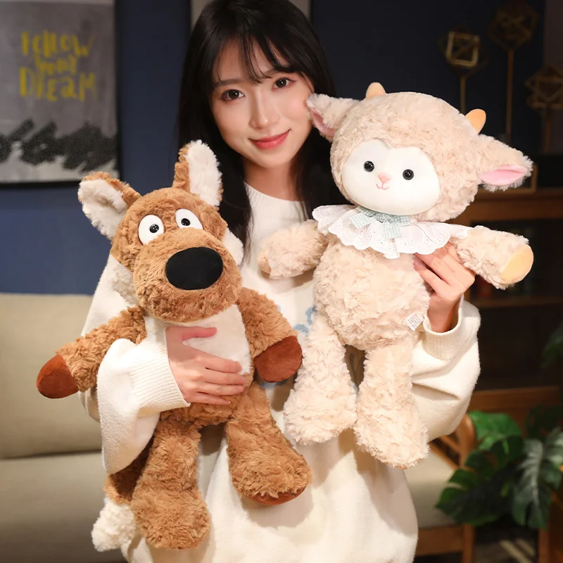 Peluche de lobo sentado suave y acogedor para regalo infantil - imagen 5