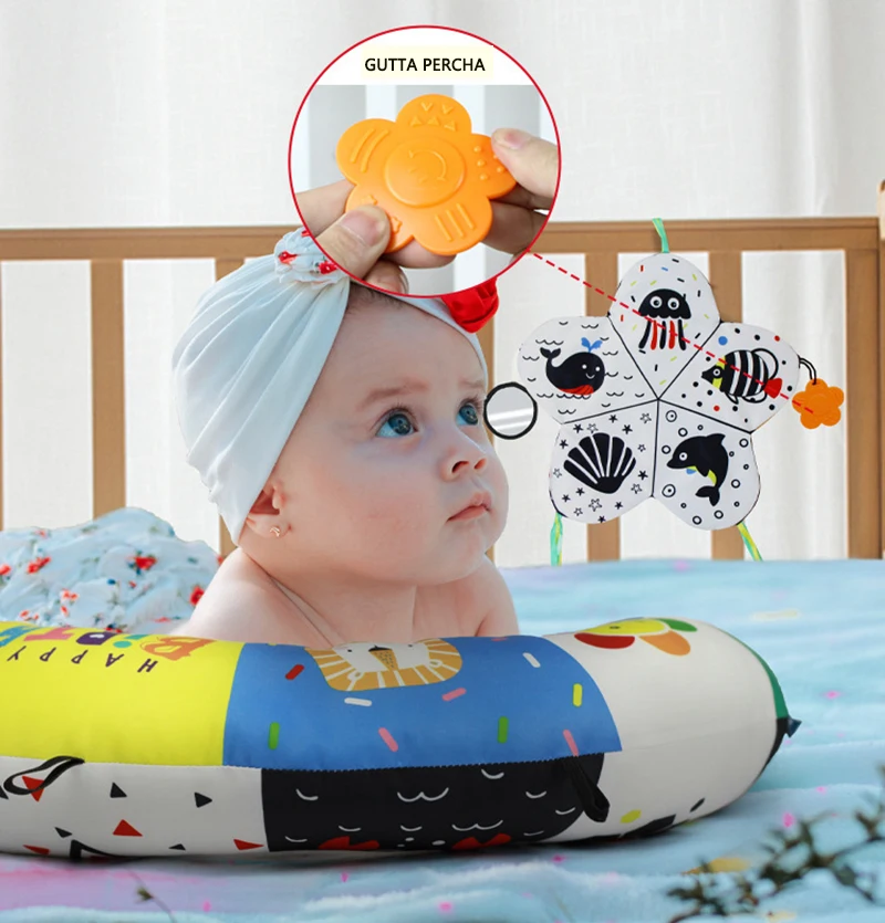 Almohada bebé alto contraste cara C