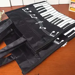 Bolso de mano musical con teclado de piano, plegable y lavable