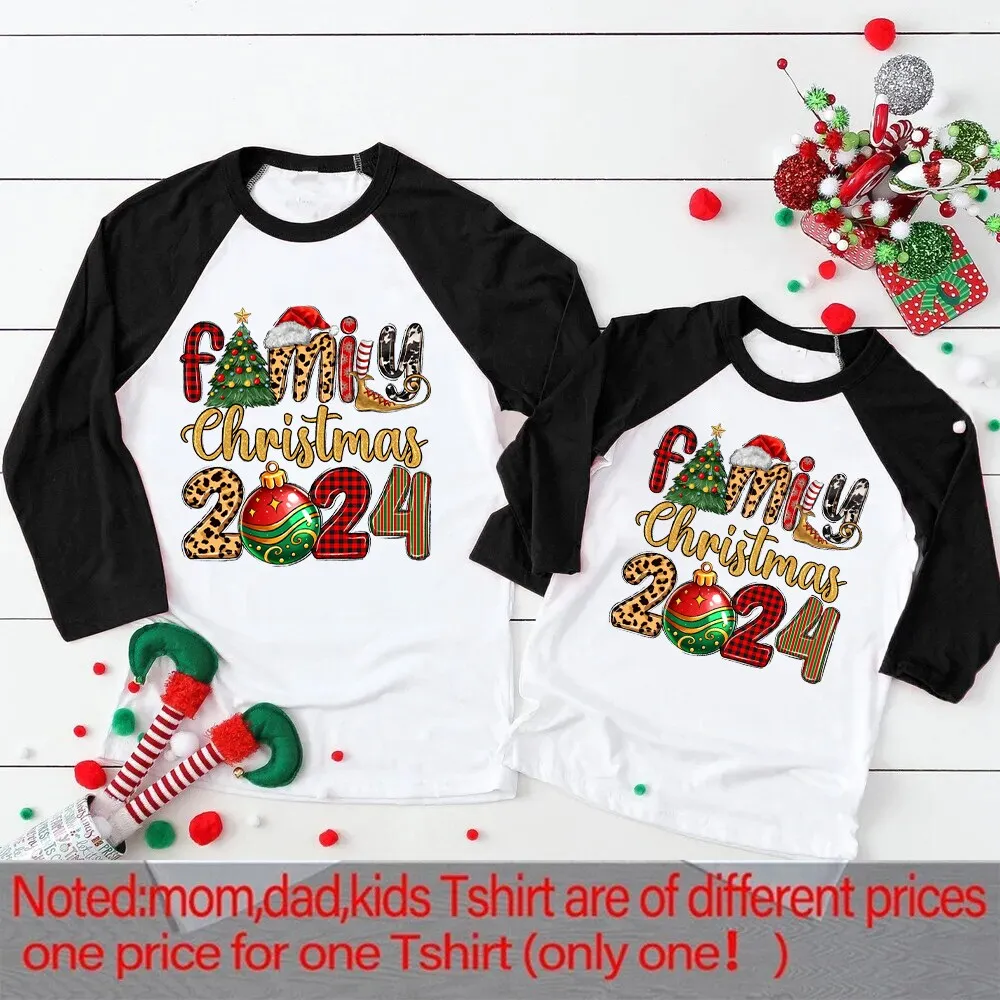Camisas raglán Manga Larga Navidad Familia – Conjunto padre, madre e hijo - imagen 4