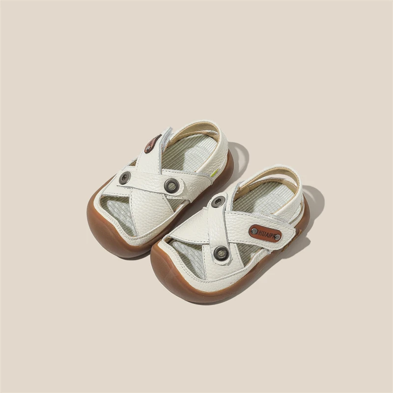 Sandalias de cuero genuino antideslizantes para bebé y niño - imagen 4