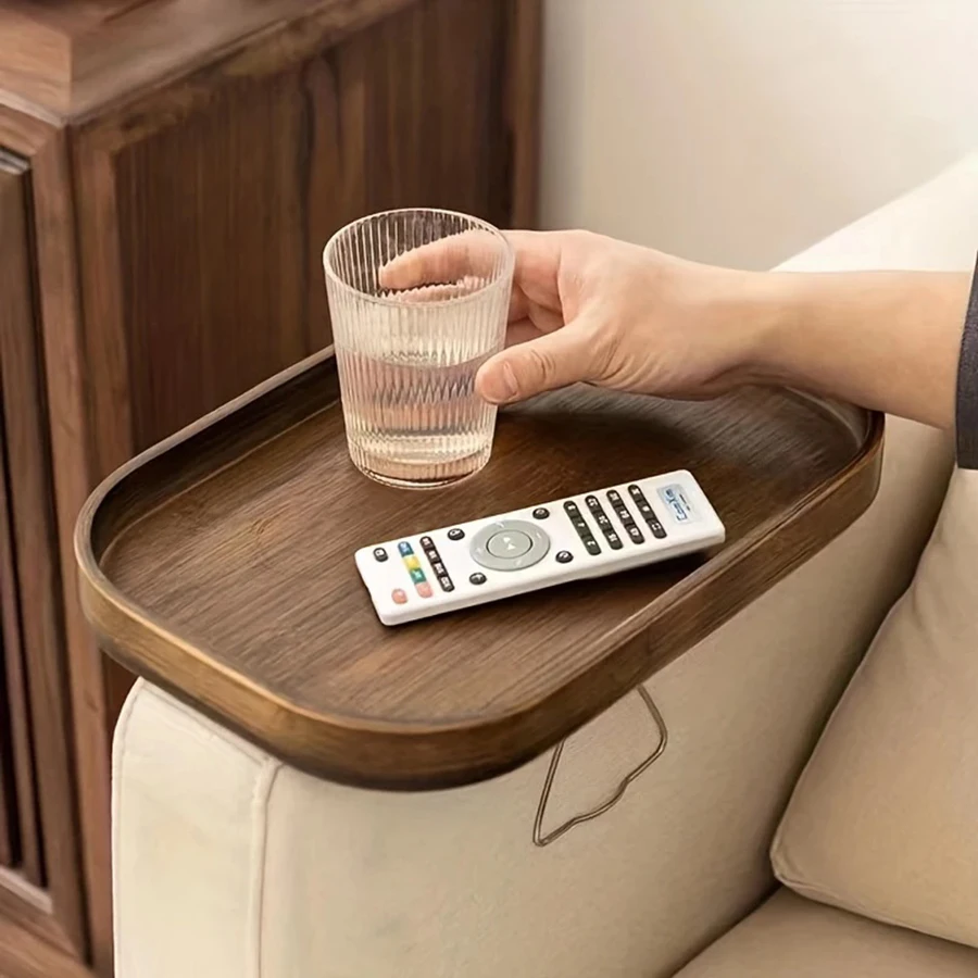 Bandeja para sofá multiusos con control remoto, aperitivos y bebidas - imagen 5