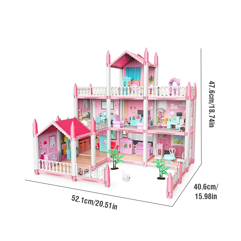 Casa de muñecas Villa con muebles – Juguete simulación para niños - imagen 2