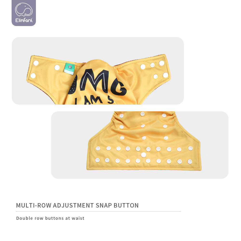 Pañal de tela impermeable ajustable para bebé – Lavable y reutilizable - imagen 3