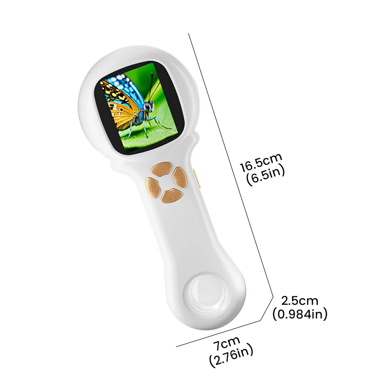 Microscopio infantil de mano con pantalla LCD y luz LED para niños - imagen 5