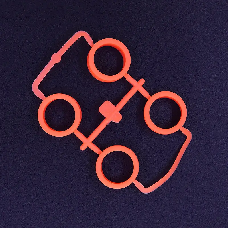 Neumáticos Mini 4WD amarillos fluorescentes hechos a mano - imagen 3