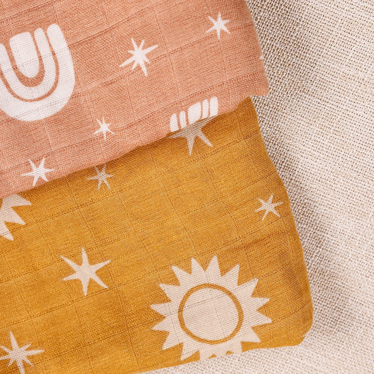 Manta envolvente de muselina suave – Algodón y bambú para bebé - imagen 4