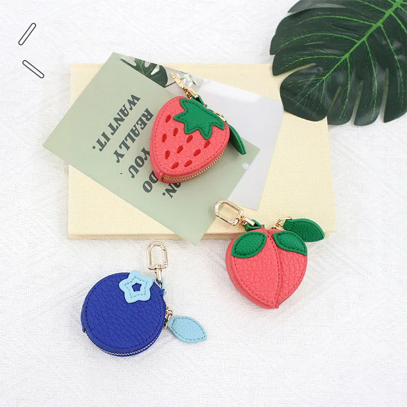 Monedero infantil PU con colgante de frutas: plátano y manzana - imagen 5