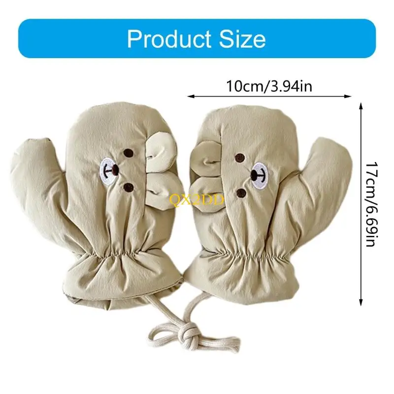 Guantes impermeables de invierno con forro polar para niño