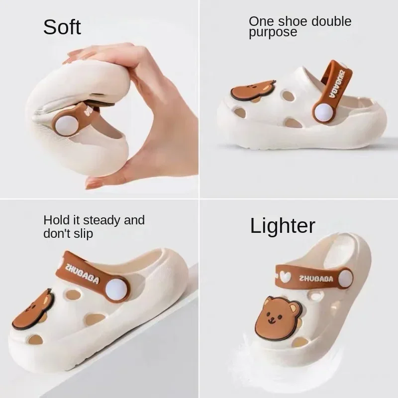 Zapatillas de casa antideslizantes PVC suaves para bebé unisex - imagen 3