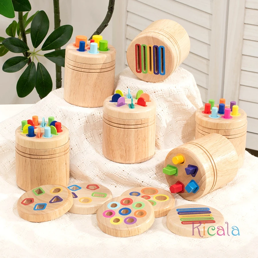 Juguete Montessori clasificación de colores en madera sensorial motricidad - imagen 2