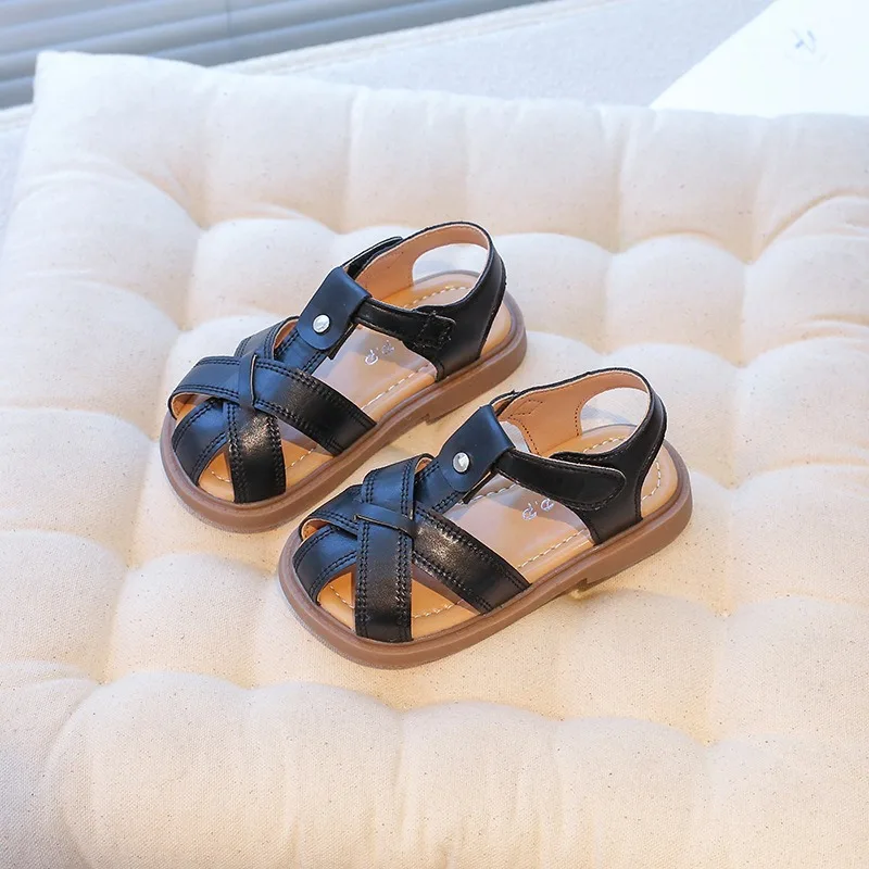 Sandalias niña estilo romano tejidas antideslizantes de suela blanda - imagen 3