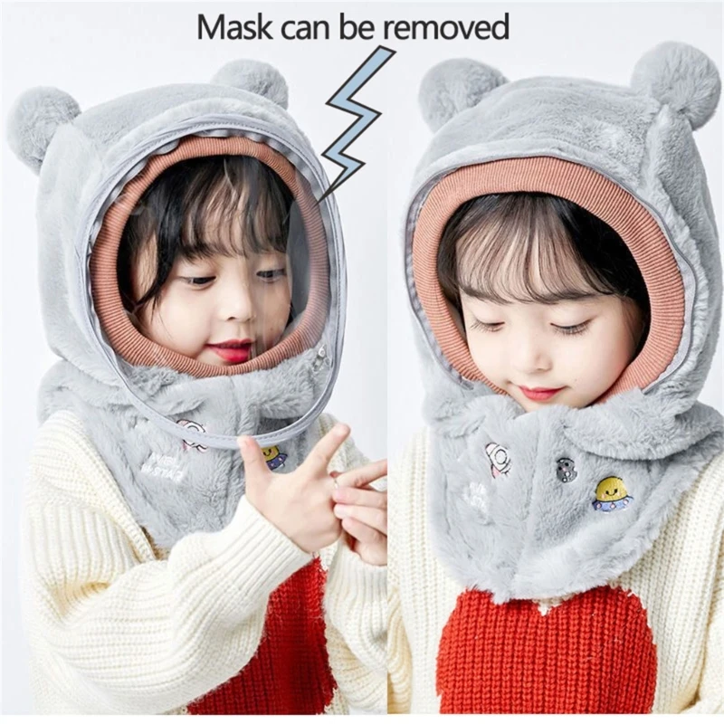 Gorro infantil con máscara y capucha a prueba de viento - imagen 5