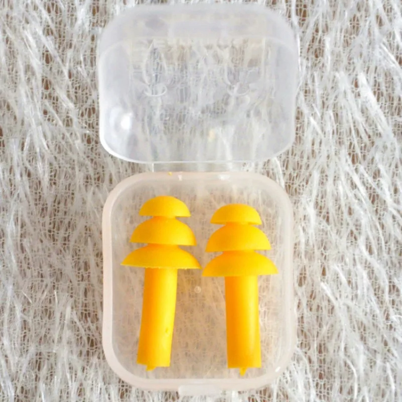 Tapones auditivos de silicona suave para nadar y dormir niños