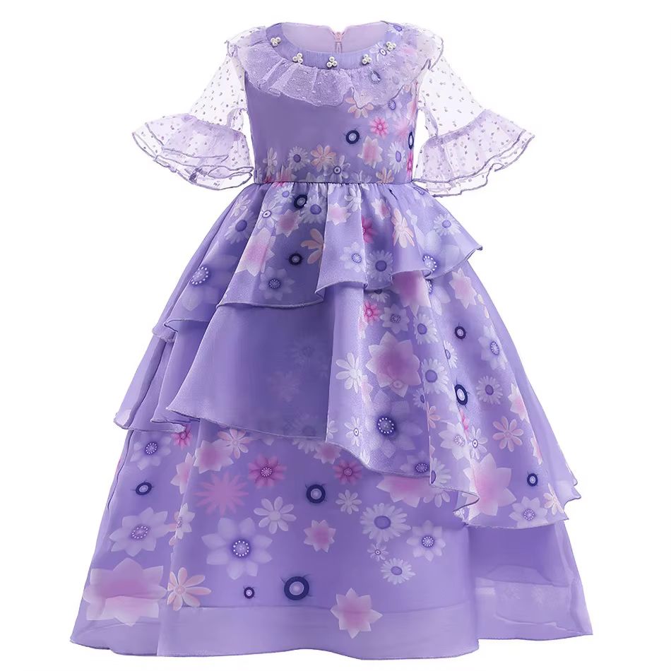 Vestido de Isabela con flores impresas