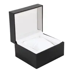 Caja de reloj de madera con cojín para regalo y pulsera