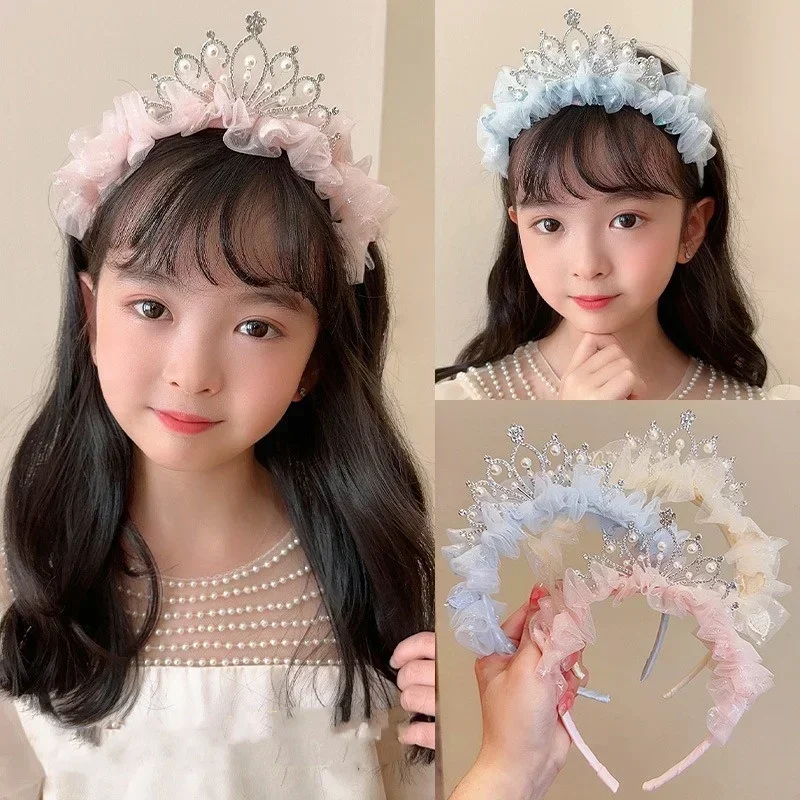 Diadema corona de perlas para niña – Tocado de fiesta - imagen 5