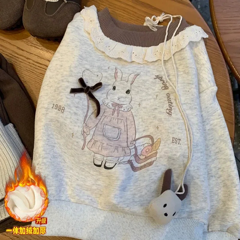 Jersey de lana acolchado para niñas – Suéter térmico invierno