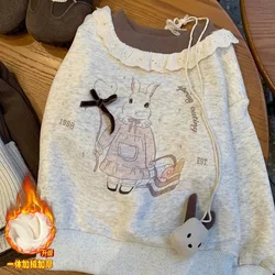 Jersey de lana acolchado para niñas – Suéter térmico invierno
