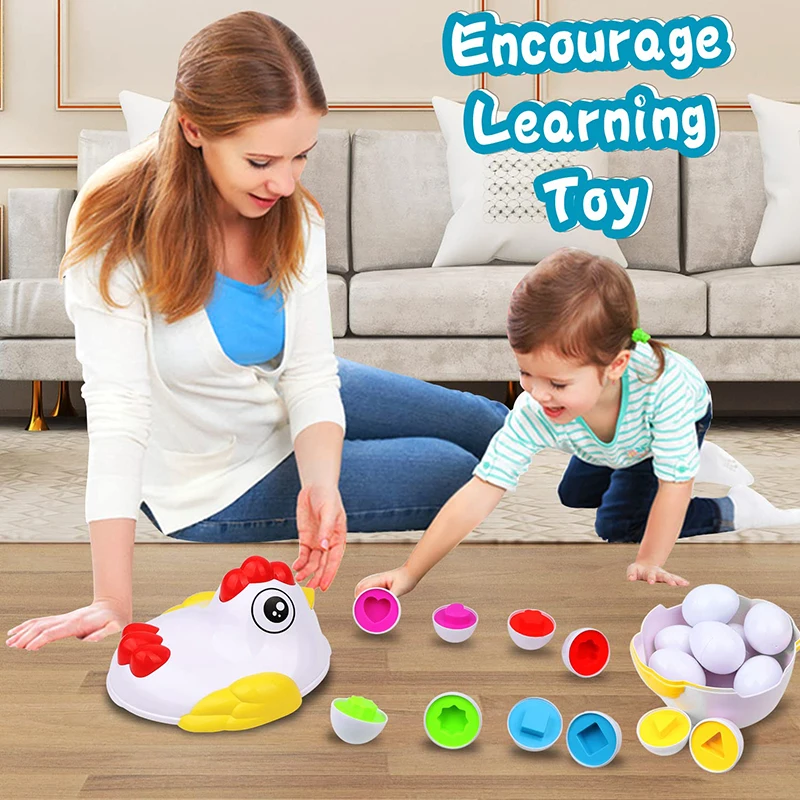 Huevos Montessori colores vivos
