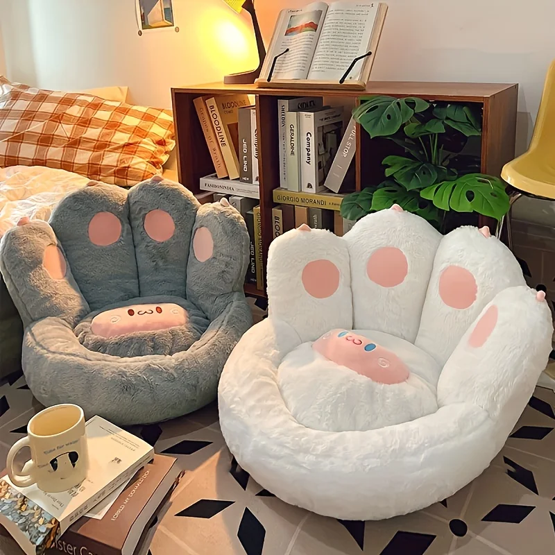Cojín para asiento con dibujo de gato divertido, acolchado - imagen 4