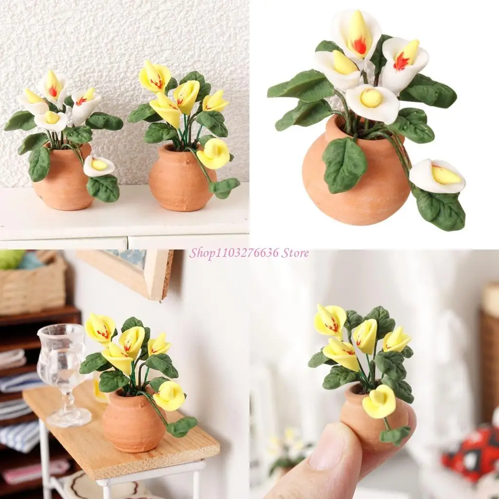 Accesorios para casita de muñecas: planta artificial de cala - imagen 5