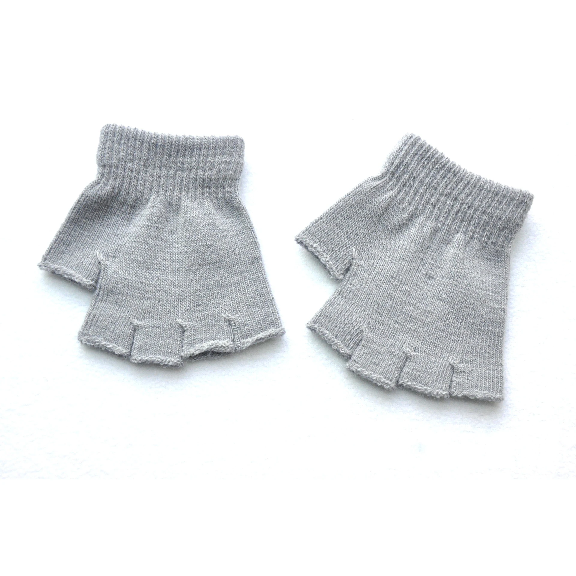 Guantes de punto de medio dedo cálidos para niños en invierno - imagen 2
