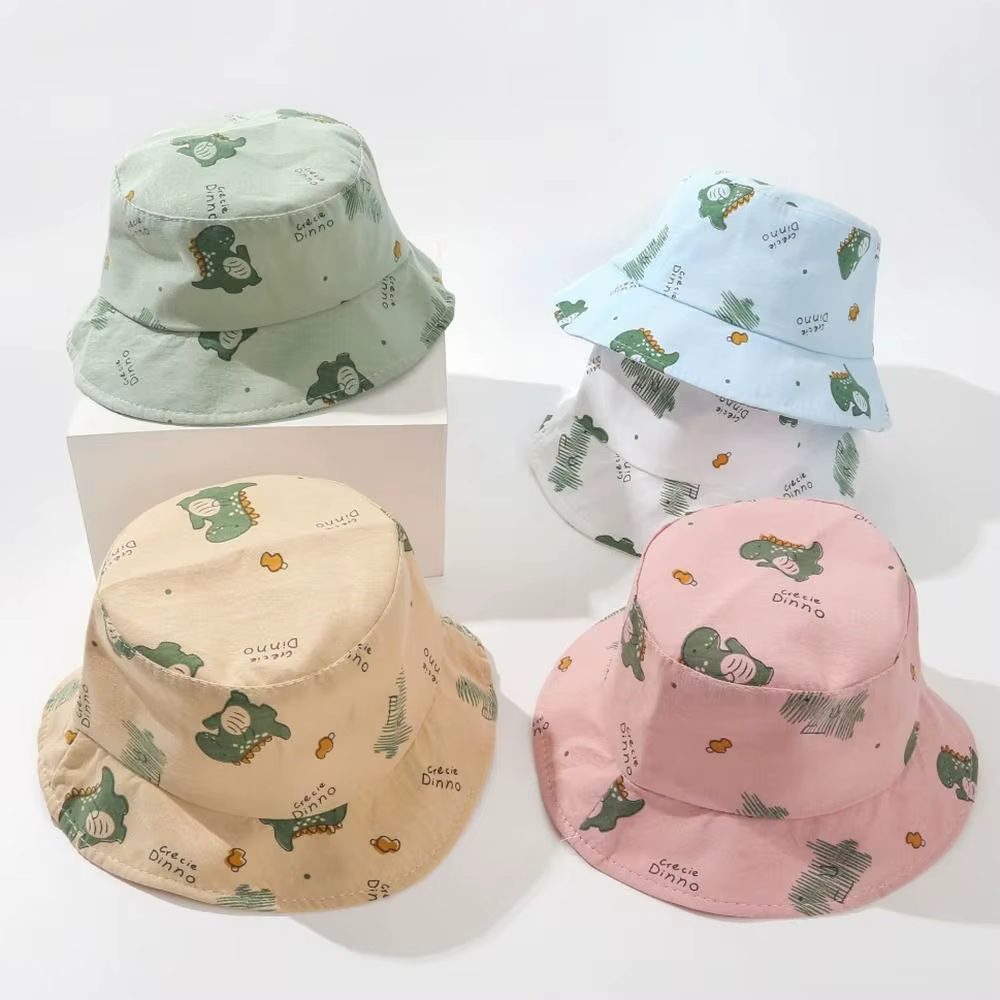 Sombrero pescador anti-UV de dinosaurios para niños y niñas - imagen 2