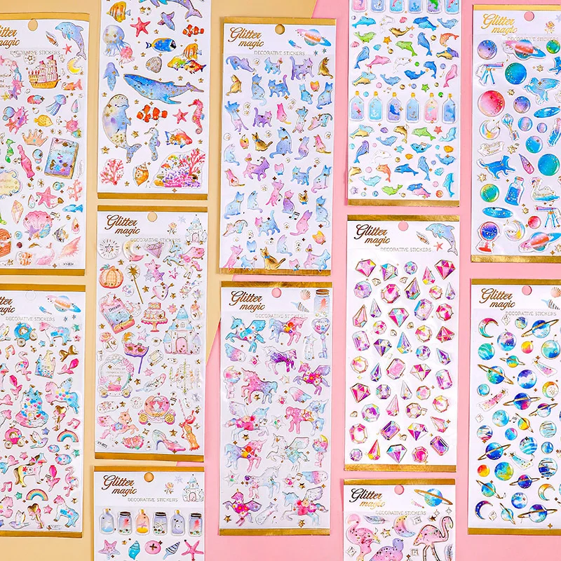Pegatinas 3D autoadhesivas transparentes para niñas – Decorativas - imagen 3